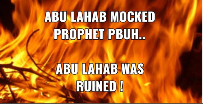 Abu Lahab’s cunning death
