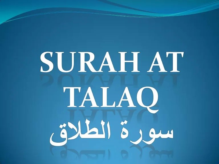 Surah At talaq